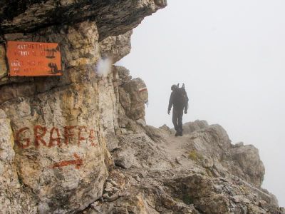 017-Im Klettersteig Sentiero Benin 